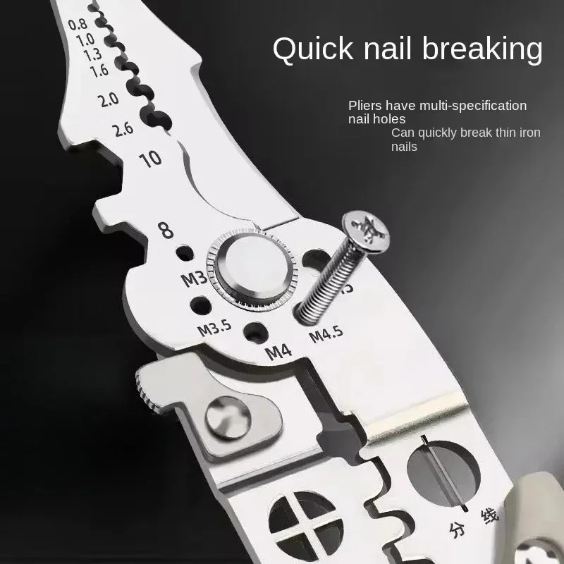 Automatic Wire Stripper Cutter - Crimpingwerkzeug, Abisolierzange, 28-in-1-Multifunktions-Elektrozange, Kabelschneider für Elektroarbeiten,
