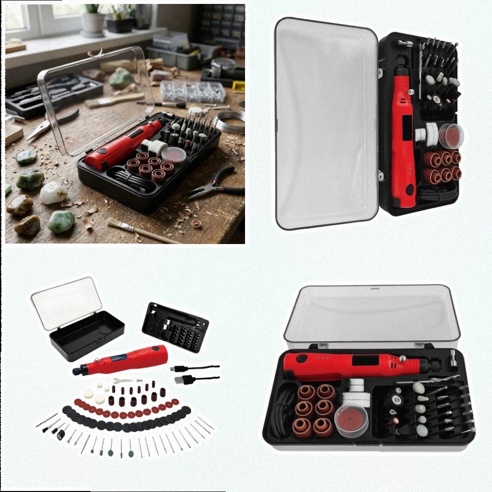 Cordless Rotary Tool Kit Accessories - 3,6-V-Akku-Drehwerkzeug-Set, USB-wiederaufladbarer Elektroschleifer mit 76 Zubehörteilen
