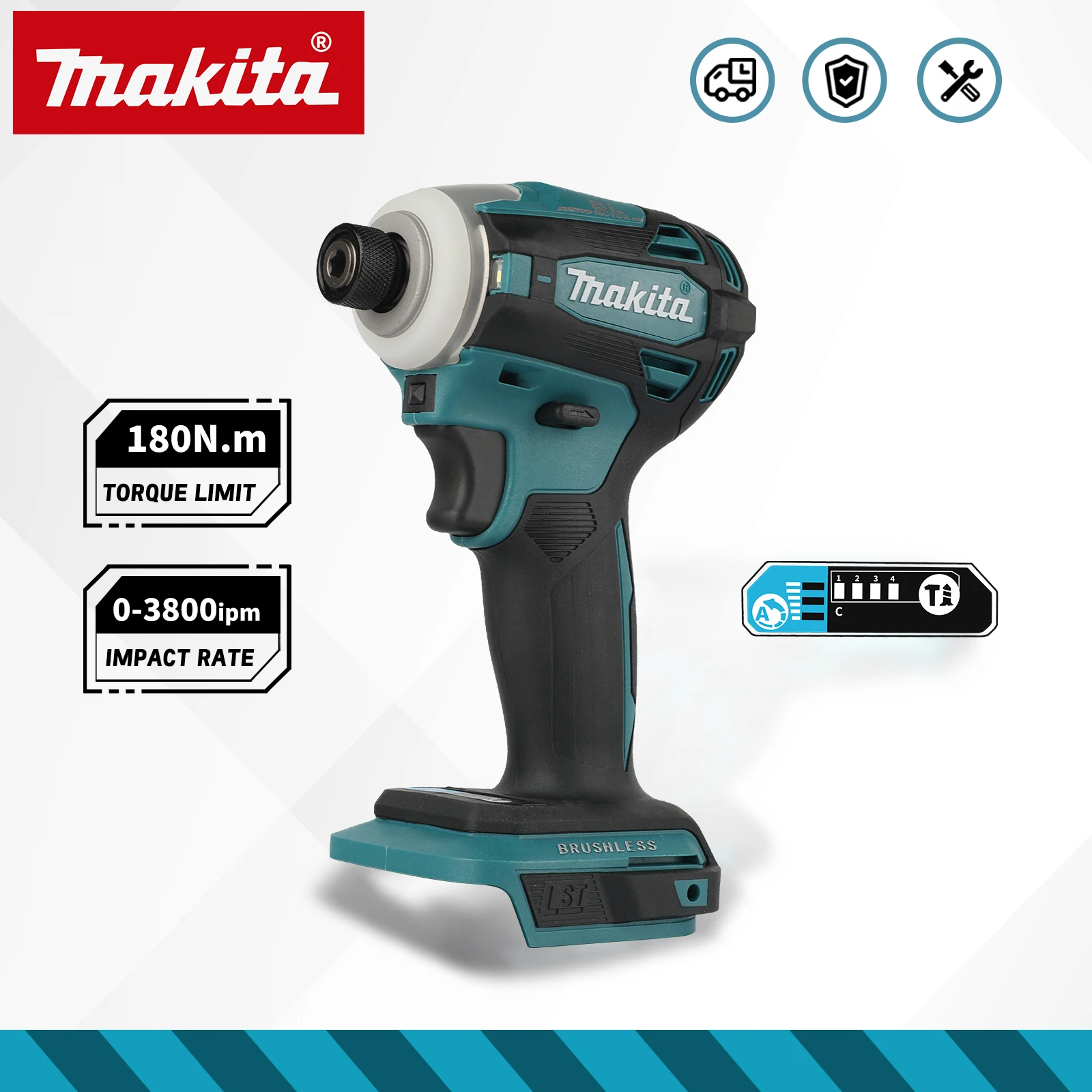 Brushless Cordless Electric Drill 18V - Bürstenloser Elektrischer Schlagbohrer DTD172, Elektrischer Schraubendreher