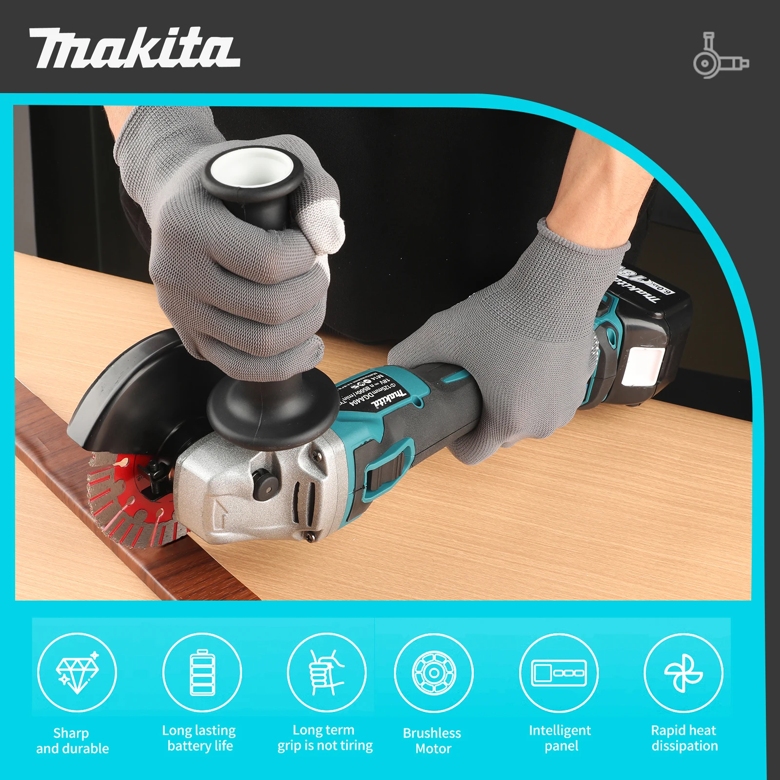 Für Makita 18V Akku DGA404 125 – Brushless Angle Grinder Battery Powered Bewertung und Preis