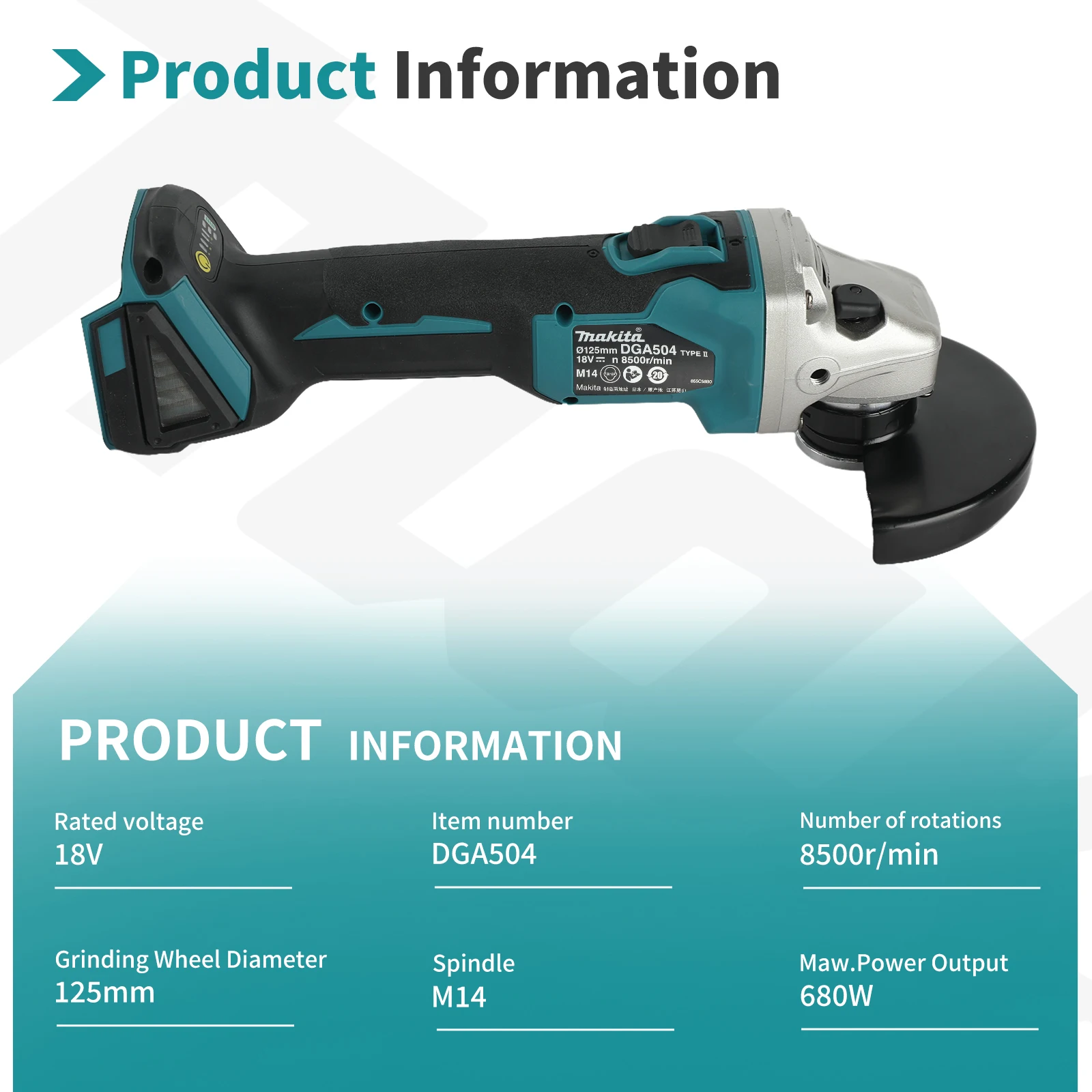 Makita DGA504 125 mm bürstenlo – Brushless Angle Grinder Battery Powered Bewertung und Preis