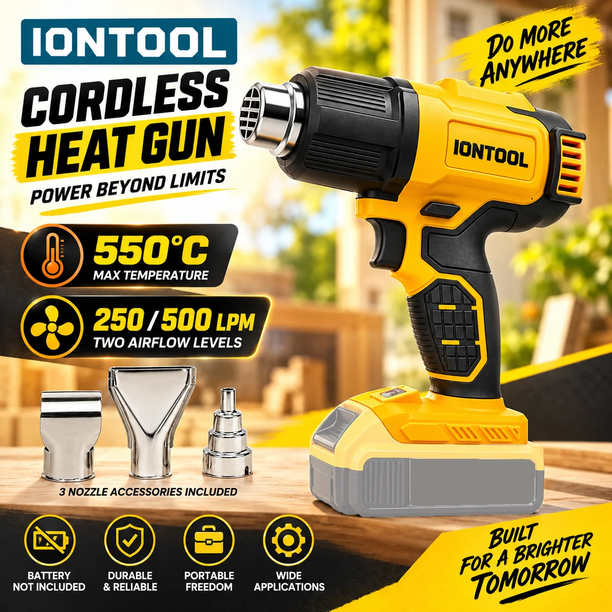 IONTOOL 550 ℃   Kabelloses Hei – Cordless Heat Gun For Shrink Tubing Bewertung und Preis