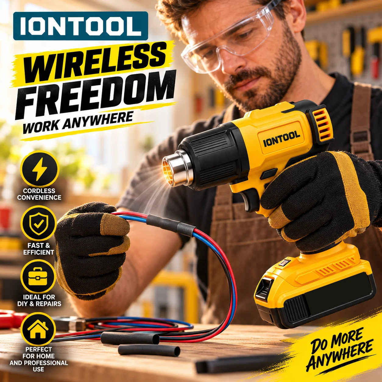 IONTOOL 550 ℃   Kabelloses Hei – Cordless Heat Gun For Shrink Tubing Bewertung und Preis
